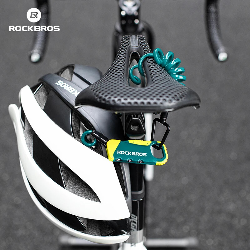 ROCKBROS Bicycle Cable Lock Portable 3-Digit Password Combination