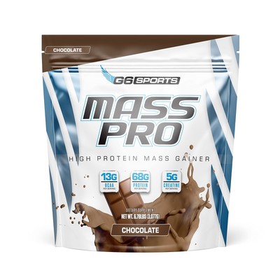 G6 Sports Nutrition Mass Pro High Protein Mass Gainer 64g Protein Avocado Pow...