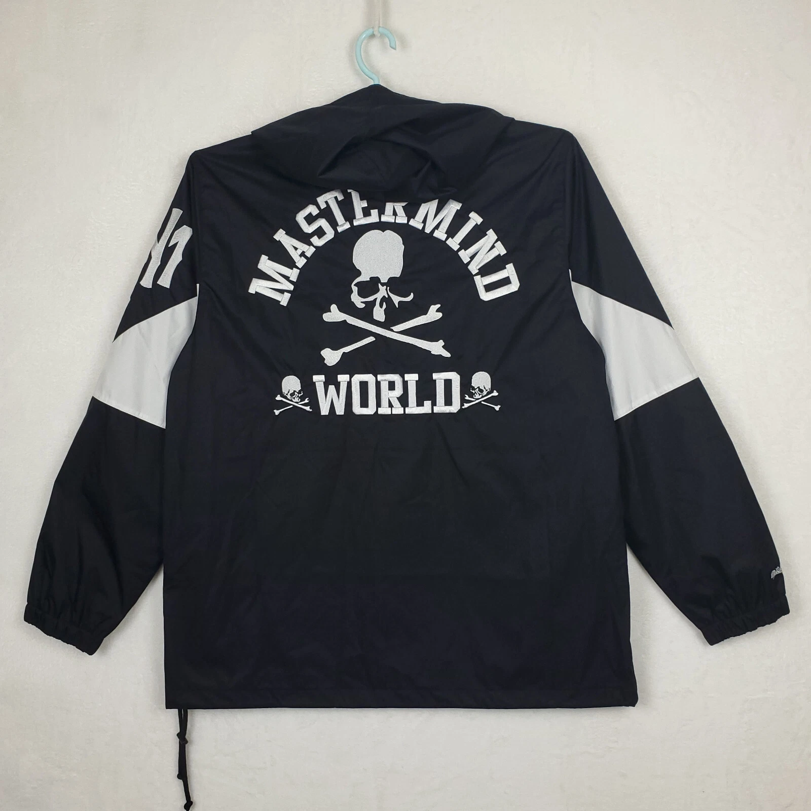 Mastermind World Mitchell & Ness Large Windbreaker Jacket 2023 Collab Black New - product detail image 11