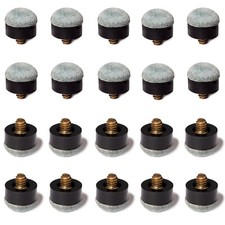 OKKO Billiard Pool Cue Screw-On Tips Soft, Pack of 20
