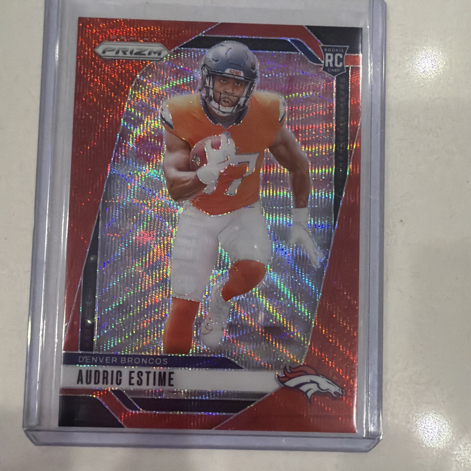 2024 Panini Prizm - Rookies Audric Estime #306 Red Wave Prizm /149