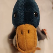 Jake the Mallard Duck Beanie Baby W/multiple RARE Tag Errors And P.E. Pellets 