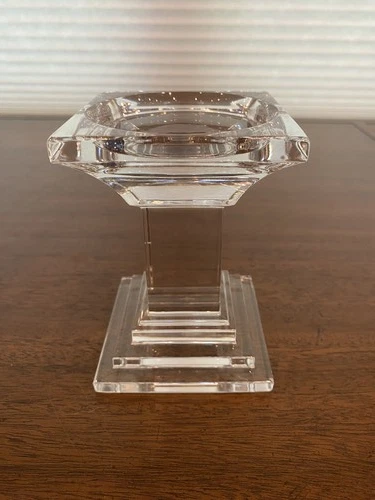 BEAUTIFUL VTG WATERFORD Crystal METROPOLITIAN Pillar Candle Holder SIGNED 5.25"H