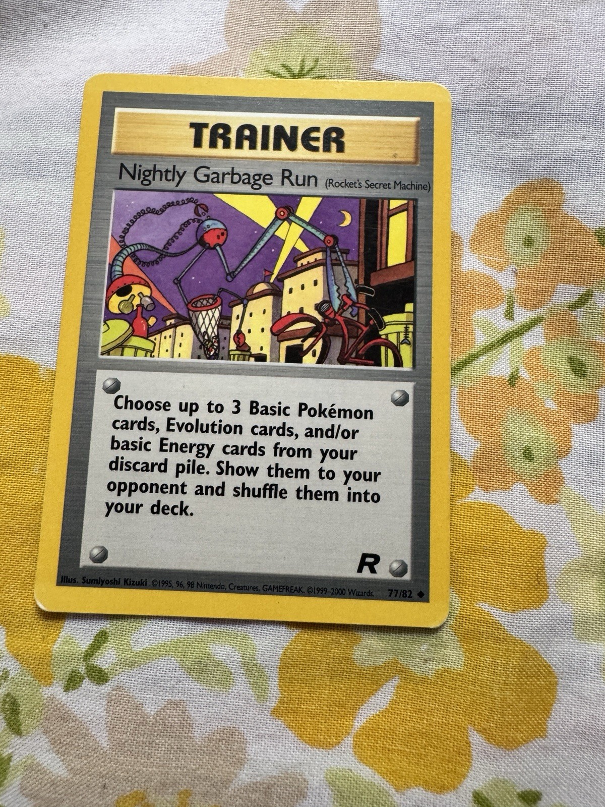 Pokemon TCG Team Rocket Nightly Garbage Run 77/82 Uncommon Trainer