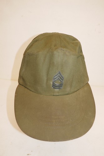 Vintage Mütze im Trucker-Stil des US-Militärs in olivgrünem Grün. 7 1/2 Gr. - Bild 1 von 5