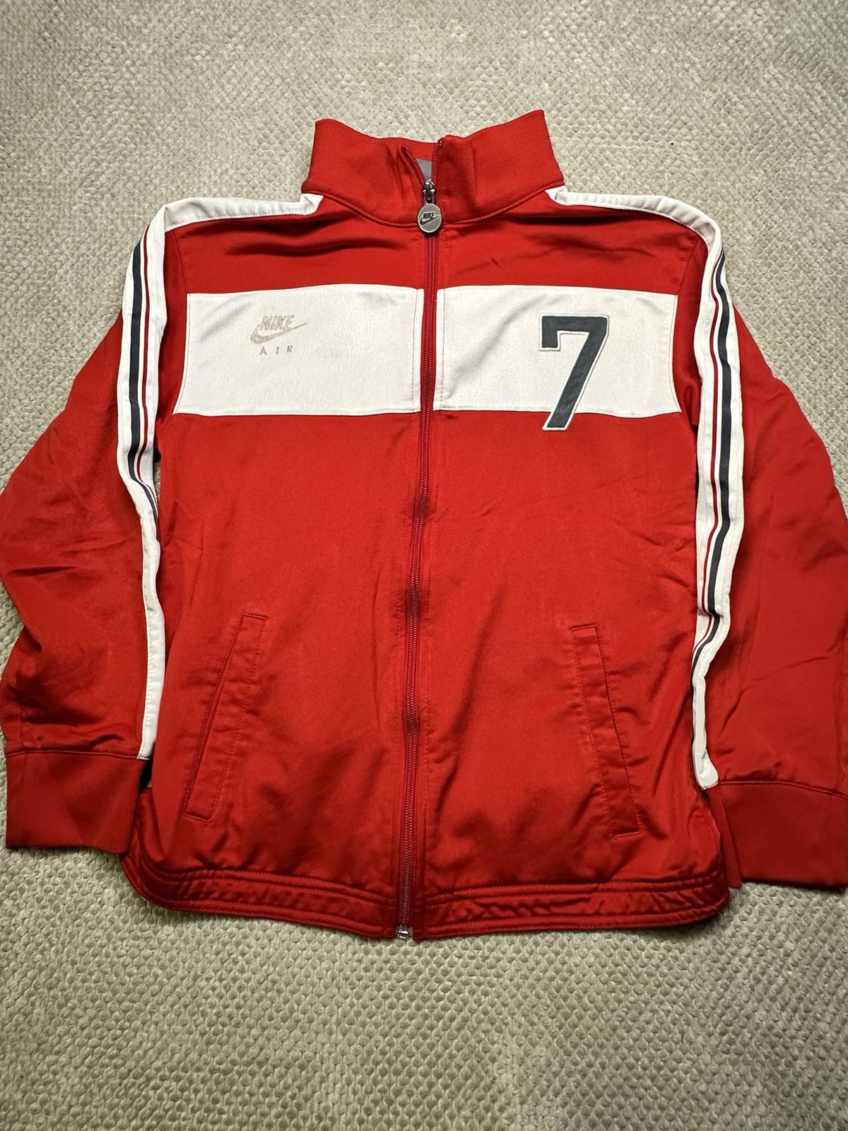 Nike Air Retro Kids Long Sleeve Tracksuit Red Age 13-14