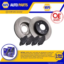 2x Vented Brake Discs and Pads fits SAAB 9-5 YS3G 2.0 Front 10 to 12 296mm Set