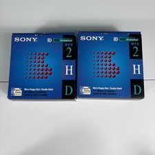 Vintage Sony 3.5 Floppy Disks Lot IBM Formatted DS HD New Old Stock