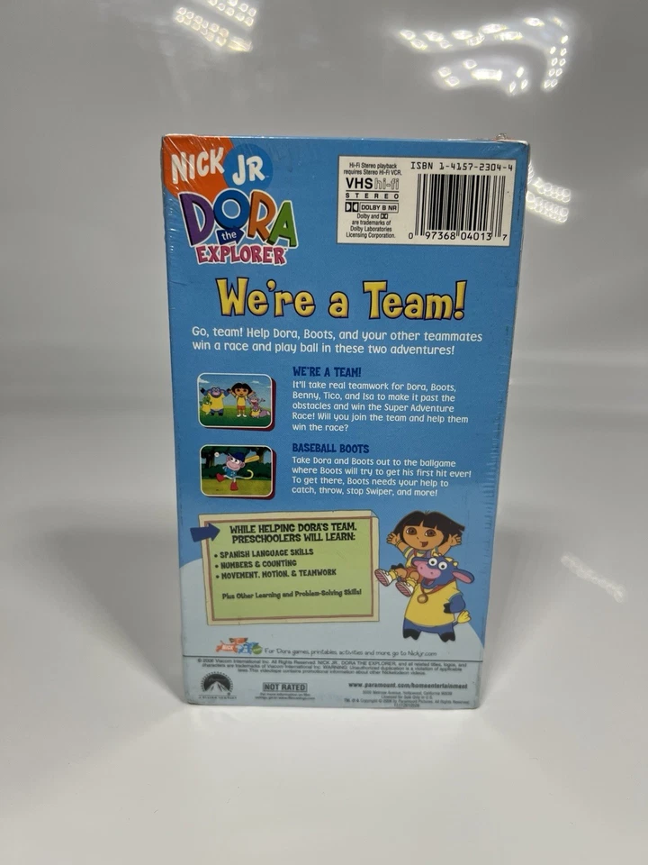 Dora The Explorer We're a Team VHS Tape 2006 Nickelodeon Nick Jr. Late Release - Image 2 of 4