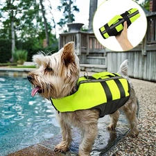 Yellow Dog Life Jacket Adjustable Reflective Inflatable Safety Vest Medium