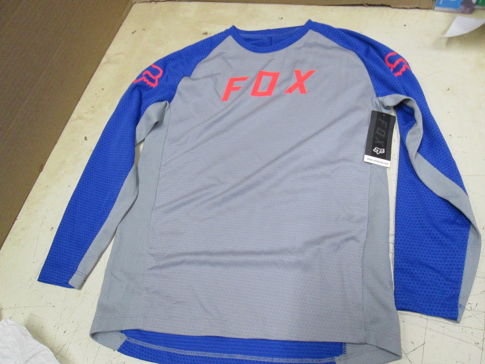 MAGLIA FOX MOTOCROSS MOUNTAIN-BIKE BMX ATV MX - DEFENSE / YOUTH MEDIUM LS grigio