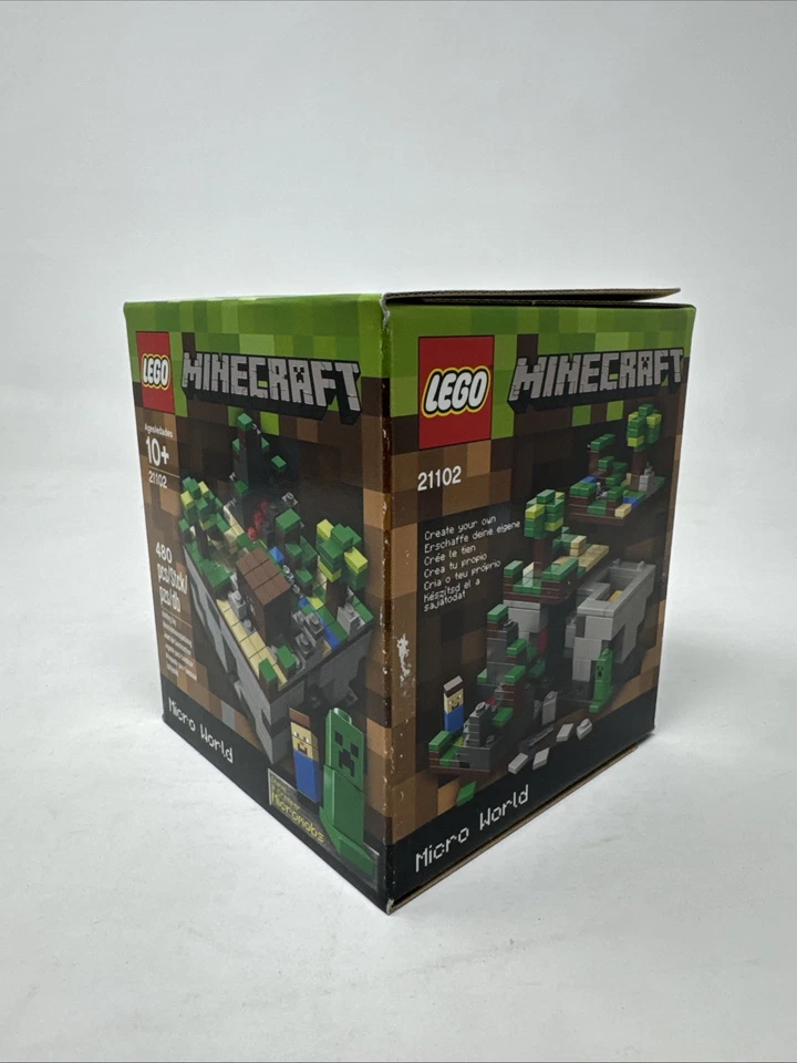 LEGO Minecraft Micro World Conjunto Completo (21102 21105 21106 21107) NOVO E LACRADO, RARO - Imagem 3 de 4