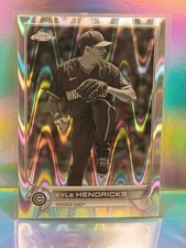 2022 Topps Chrome Sonic Black White Ray Wave Refractor Kyle Hendricks #117