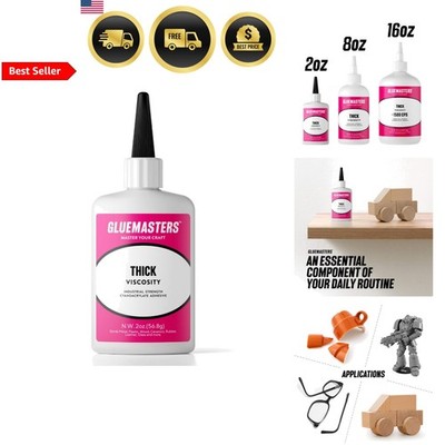Cyanoacrylate Super Glue Thick Viscosity Adhesive for Plastic Wood Glass