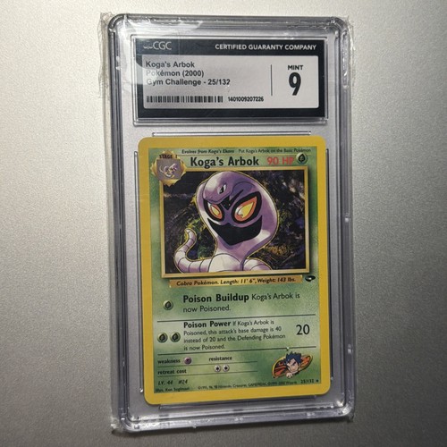 Koga's Arbok (Unlimited) graded CGC 7.5 for sale on eBay