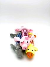3 Pack Squeaky Plush Dog Chew Toy