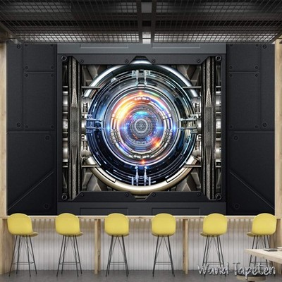 KnCollection.de Non-Woven Photo Wallpaper Cool Mechanical Bar 4296