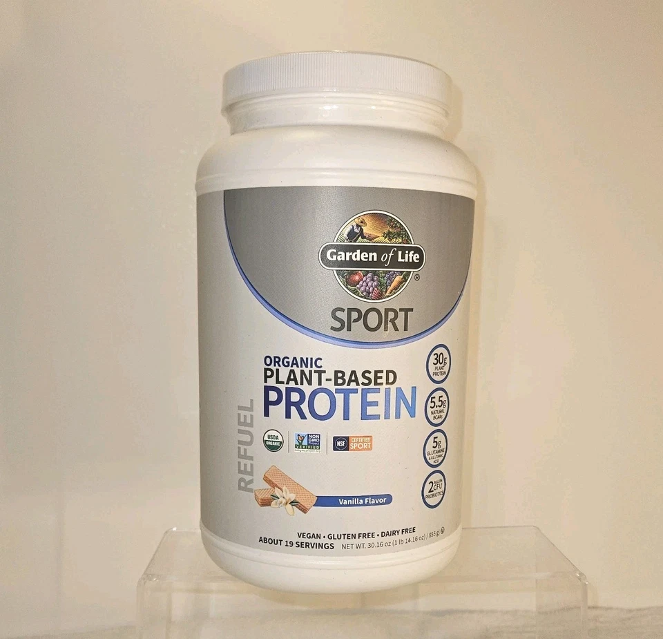 Garden Of Life Sport Organic Plant-Based Protein Vanilla 30 oz BBD 10/26 - Image 2 of 3