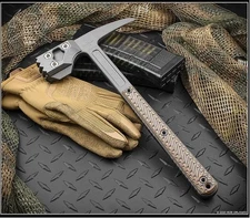 RMJ Tactical Cuddles Tactical Hammer Tungsten S7 Steel Hyena Brown G-10