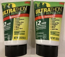 (2) - 2 oz 3M Ultrathon Insect Repellent Lotion - 12 HR Time Release Protection 