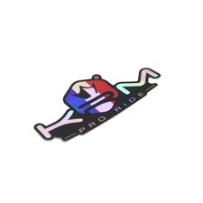 Autocollant krm pro ride holographique bleu blanc rouge
