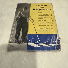 1951 Issue - How To Use Your ARGUS C-3 Instruction Booklet