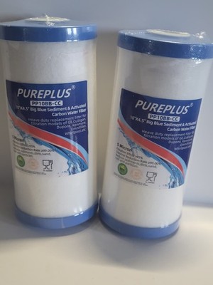 Pureplus PP10BB-CC 5 Micron 10''x4.5'' Sediment & Activated Carbon Water Filter
