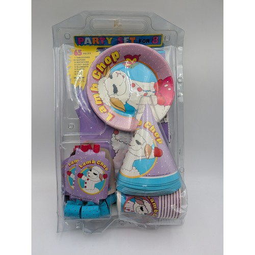 Unique Lamb Chop Party Set Vintage 1993 Shari Lewis 8 Guest