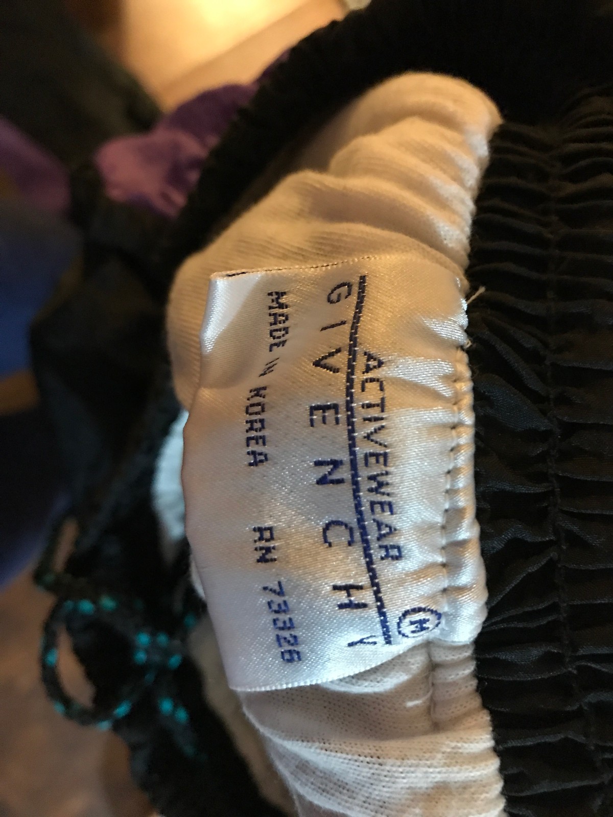 Vintage Givenchy Activewear Medium Black Purple Nylon Track Pants Windbreaker thumbnail 14