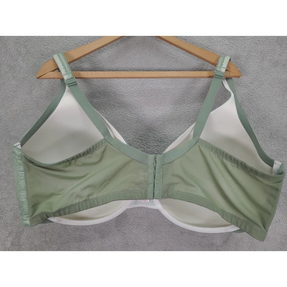 Sujetador con aros ligeramente forrado cobertura completa encaje verde cacique 50F Foto 4 de 4