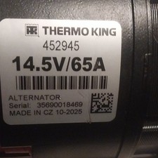 Genuine Thermo King 452945 14.5V/65A Alternator