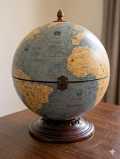 Vintage Zoffoli Italian Globe Bar Cabinet Celestial/Zodiac maps