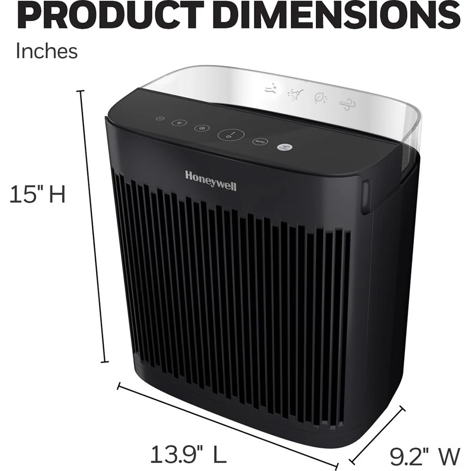 Honeywell InSight HEPA Air Purifier for 938 sq ft Rooms, Black - HPA5100B - Image 4 of 4