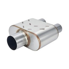3 Center In 2.25 Dual Out Overall 13 Universal Exhaust Muffler