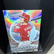 Topps Chrome Austin Hendrick Cincinnati Reds 2021 2 Card Lot 40-Man Futures