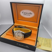 Orologio uomo vintage BULOVA CARAVELLE carica manuale con scatola quadrante bicolore 1971