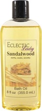 Sandalwood Bath Oil - Scented Body Oil - Relaxing  Moisturizing Bathing Oil - F