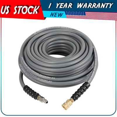 #ad 100#x27; x 3 8quot; 4800 Psi High Pressure Washer Hose Gray Brand New $120.58
