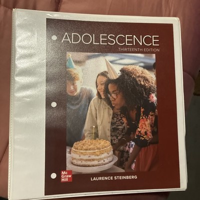 Adolescence 13th Edition Laurence Steinberg Binder Edition ISBN 9781265736996
