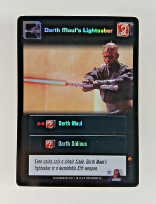 Darth Maul's Lightsaber #F17 Foil - The Jedi Council, Young Jedi CCG card