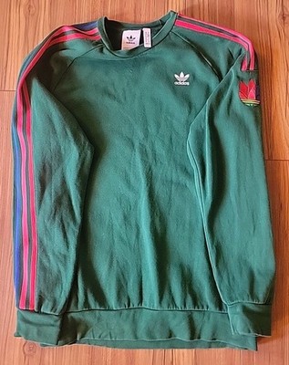 Adidas Originals Men's Medium Adicolor 3D Trefoil 3-Stripes Crewneck Sweatshirt