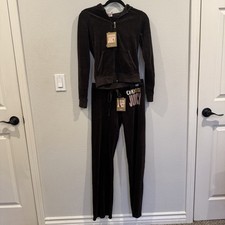 New Juicy Couture Tracksuit Brown Velour Choose Juicy Y2K 90s Small Petite Rare