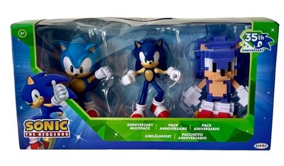 Sonic The Hedgehog 35th Anniversary 4'' Action Figure Multipack - 3 Pack