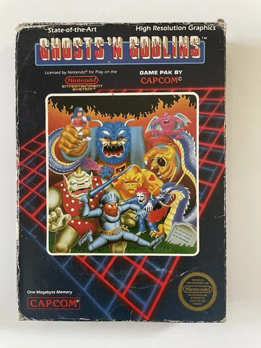 Ghosts 'n Goblins (Nintendo NES, 1986) 5 Screw Complete CIB