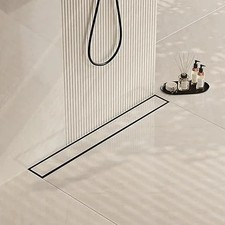 Neodrain 48" Gold Linear Shower Drain Stainless Steel 2-in-1 Tile Insert.