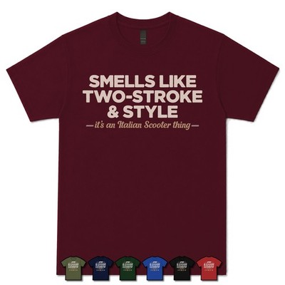 RIECHT NACH ZWEITAKT & STIL ITALIENISCHER ROLLER BESITZER T-SHIRT Moped