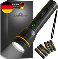 Lichtmeister Taschenlampe (500 Lumen Mit Aaa Batterien) - Taschenlampe Led