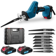 21V Cordless Reciprocating Saw Brushless with 2 Battery & Charger & 8 Saw Blade