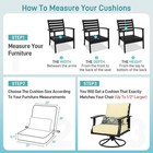 Outdoor 22 x 24 x5.1 in Olefin Dining Deep Chair Cushion Set For Patio Furniture — photo 4