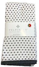 Felpinter Kitchen Towel Turkish Towels Set of 3 Towel 100 Cotton Black/ W Towel